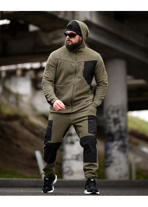 Флісовий спортивний тактичний костюм TARANTUL oliva/black