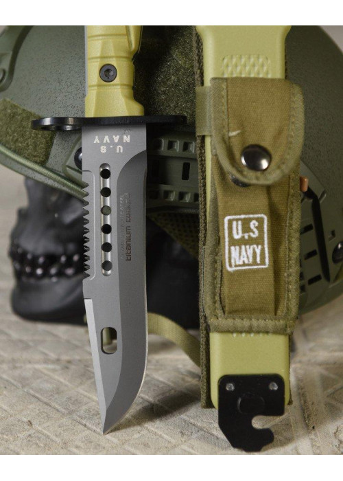 Ніж із чохлом US Navy oliva
