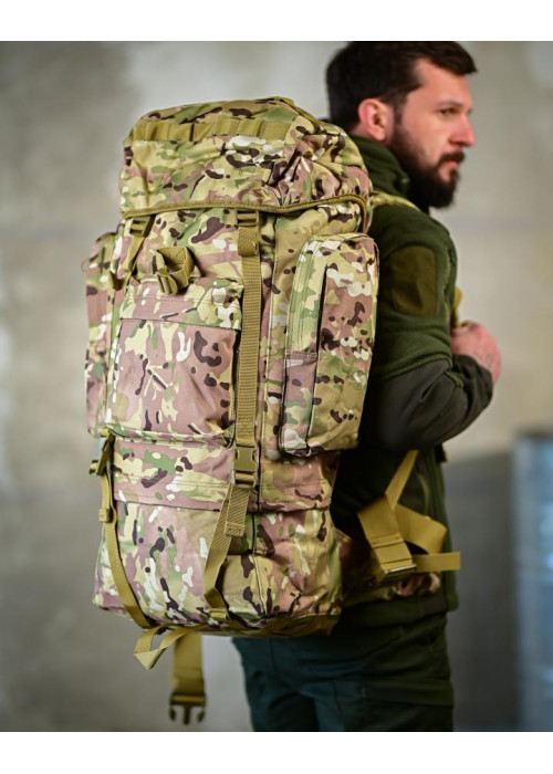 Рюкзак Тактичний, Армійський, каркасний, , об'єм 80 л., мультикам