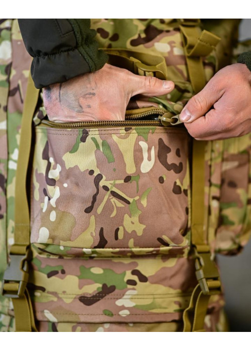 Рюкзак Тактичний, Армійський, каркасний, , об'єм 80 л., мультикам