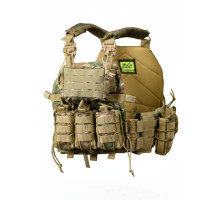 Тактична плитоноска 7.62 Multicam з 4 точками швидкого скидання — Cordura 1000D, комплект з підсумками
