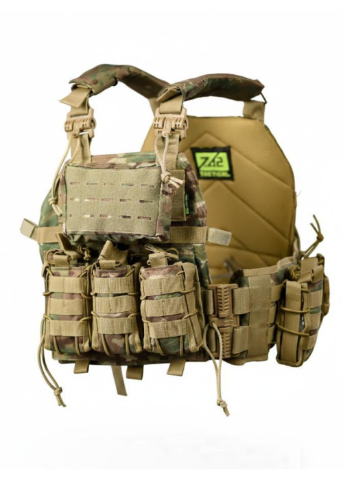 Тактична плитоноска 7.62 Multicam з 4 точками швидкого скидання — Cordura 1000D, комплект з підсумками