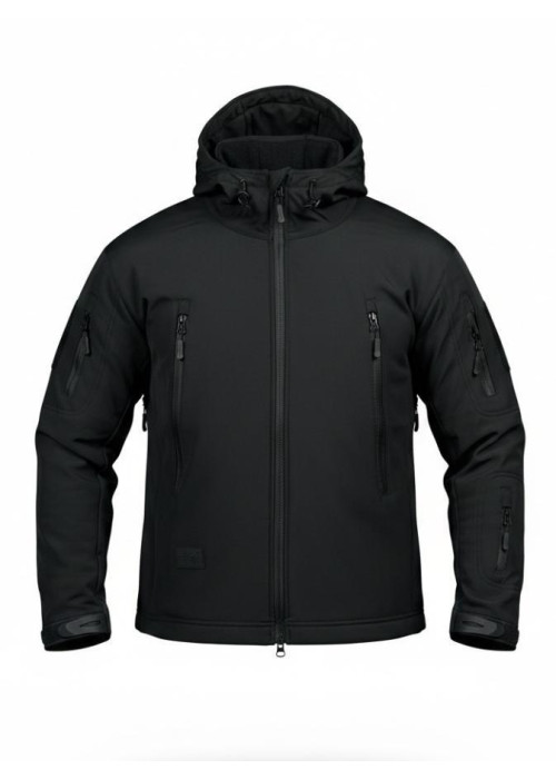 Демісезонна тактична куртка Soft Shell Silver Knight Windstoper чорна ОР1232