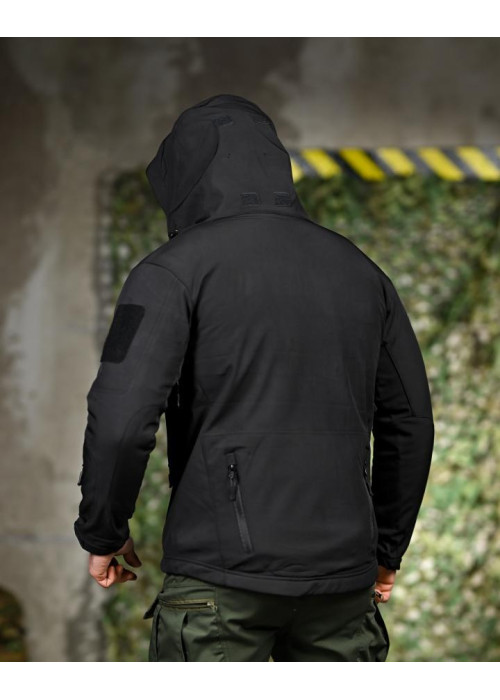 Демісезонна тактична куртка Soft Shell Silver Knight Windstoper чорна ОР1232