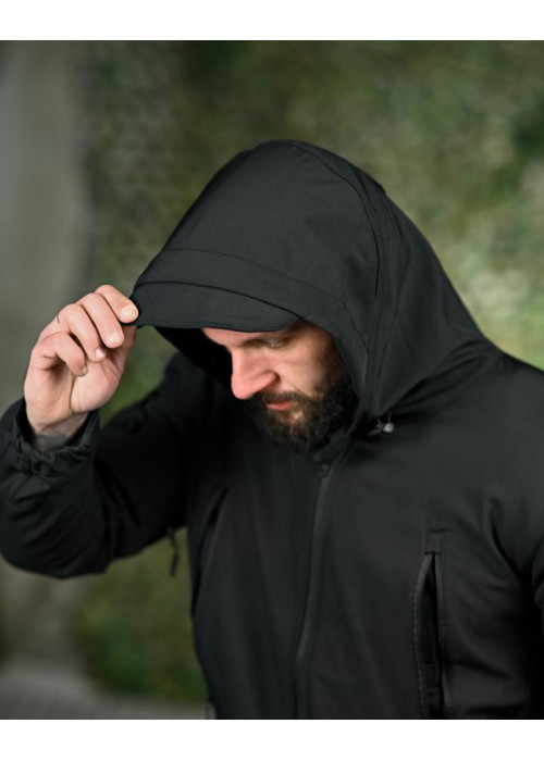 Демісезонна тактична куртка Soft Shell Silver Knight Windstoper чорна ОР1232