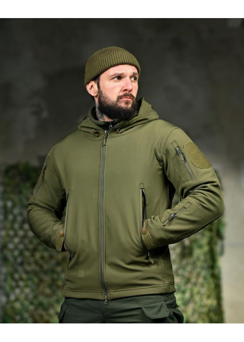 Демісезонна тактична куртка Soft Shell Silver Knight Windstoper олива ОР1233