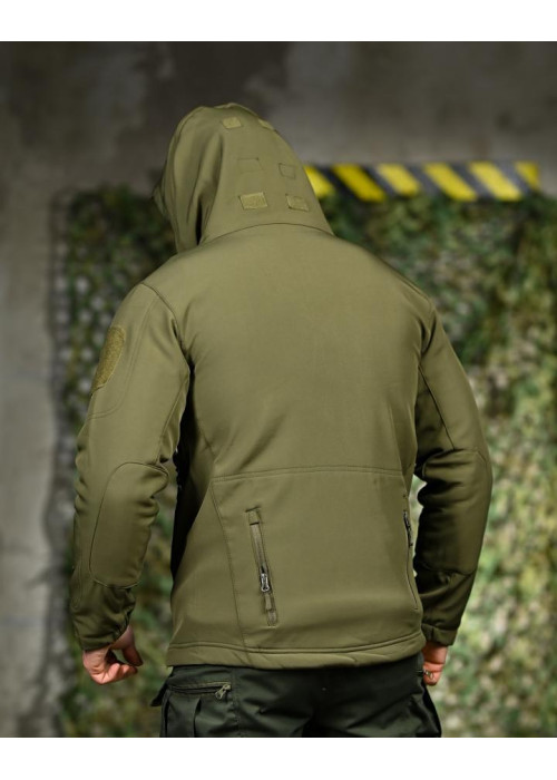 Демісезонна тактична куртка Soft Shell Silver Knight Windstoper олива ОР1233