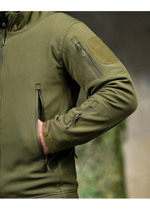 Демісезонна тактична куртка Soft Shell Silver Knight Windstoper олива ОР1233