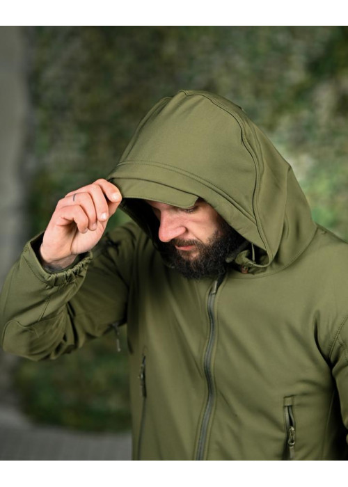 Демісезонна тактична куртка Soft Shell Silver Knight Windstoper олива ОР1233