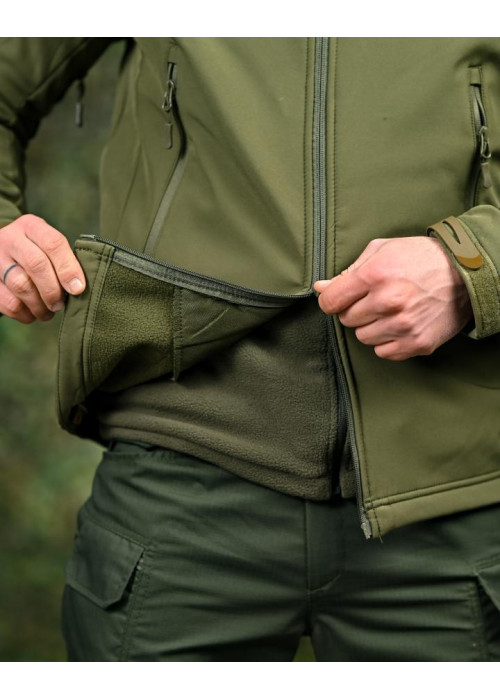 Демісезонна тактична куртка Soft Shell Silver Knight Windstoper олива ОР1233