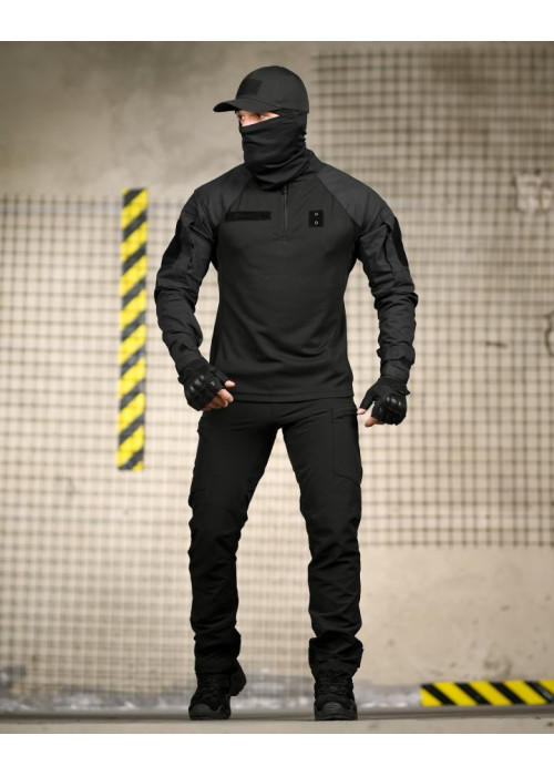 Літній тактичний костюм чорний 6в1 black