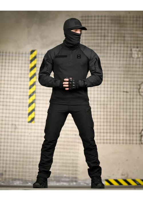 Літній тактичний костюм чорний 6в1 black