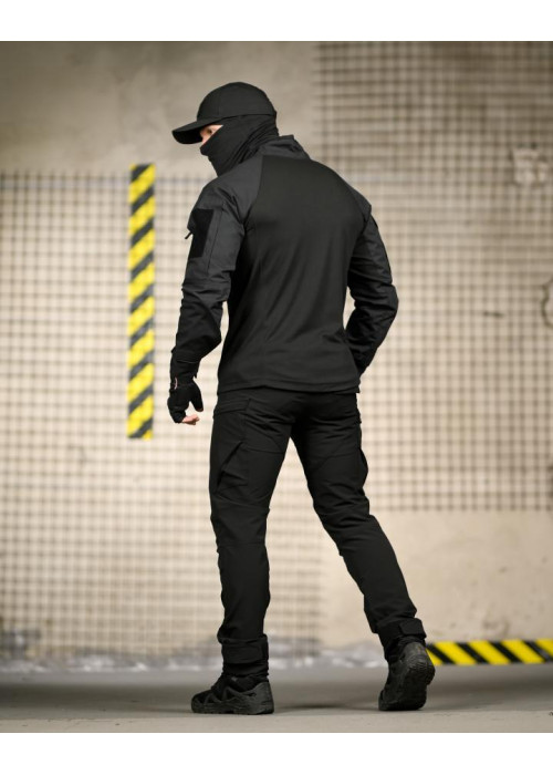 Літній тактичний костюм чорний 6в1 black