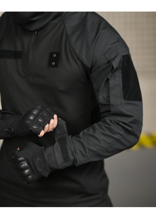 Літній тактичний костюм чорний 6в1 black