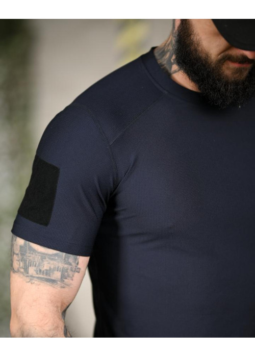 Тактична футболка (Compression Fit) синя ТР6914