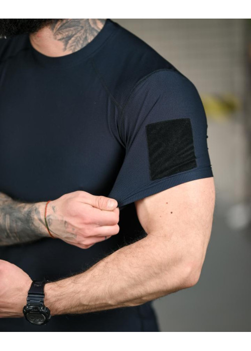 Тактична футболка (Compression Fit) синя ТР6914