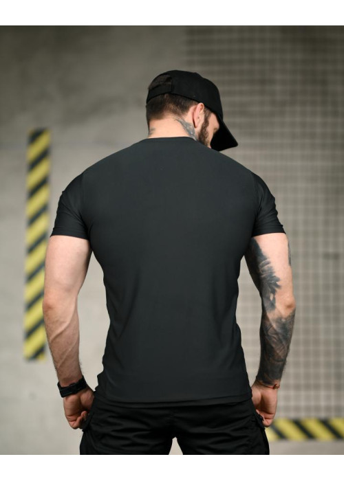 Тактична футболка (Compression Fit) чорна ТР6915