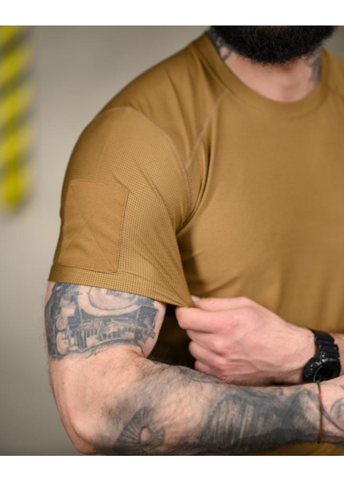 Тактична футболка Compression Fit койот