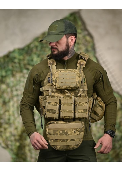 Плитоноска 7.62 з рюкзаком піксельТР6022