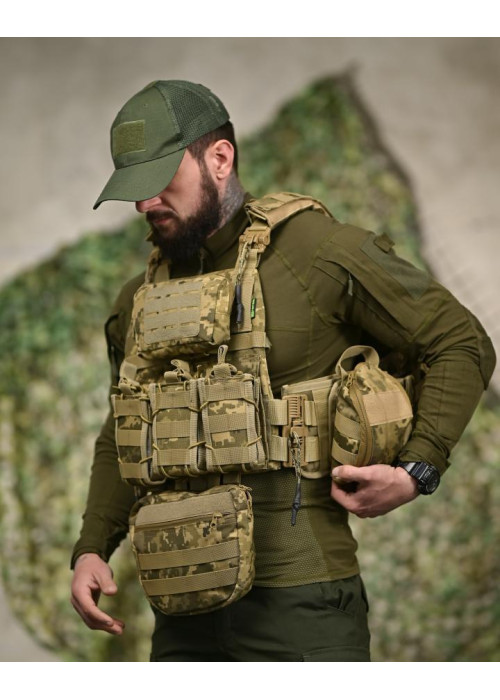 Плитоноска 7.62 з рюкзаком піксельТР6022