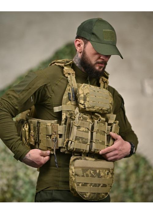 Плитоноска 7.62 з рюкзаком піксельТР6022