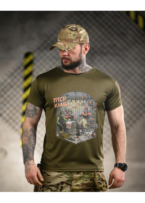 Тактична футболка BORN OF WAR ПТСР клаб oliva ВТ4718
