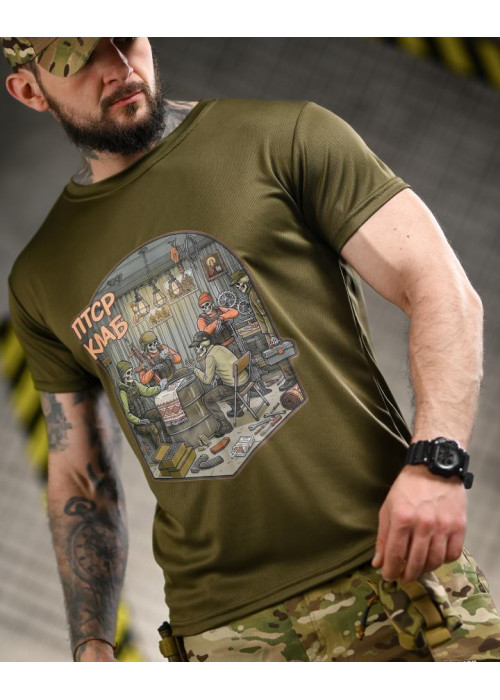 Тактична футболка BORN OF WAR ПТСР клаб oliva ВТ4718