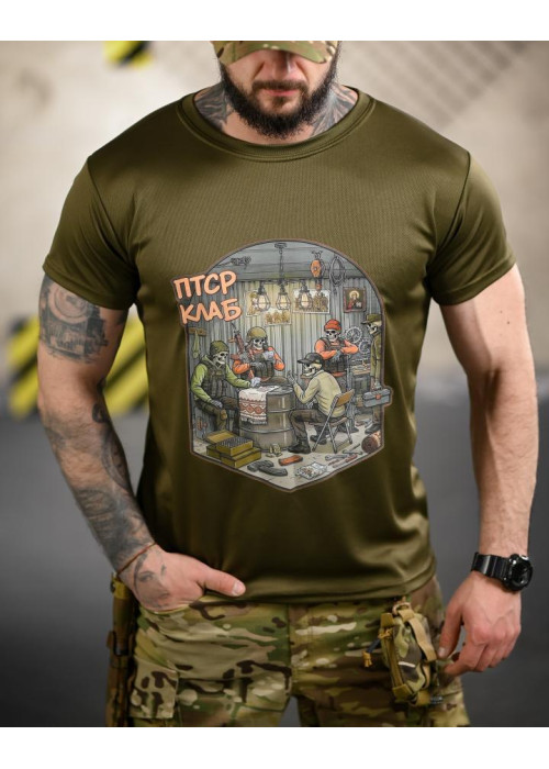 Тактична футболка BORN OF WAR ПТСР клаб oliva ВТ4718