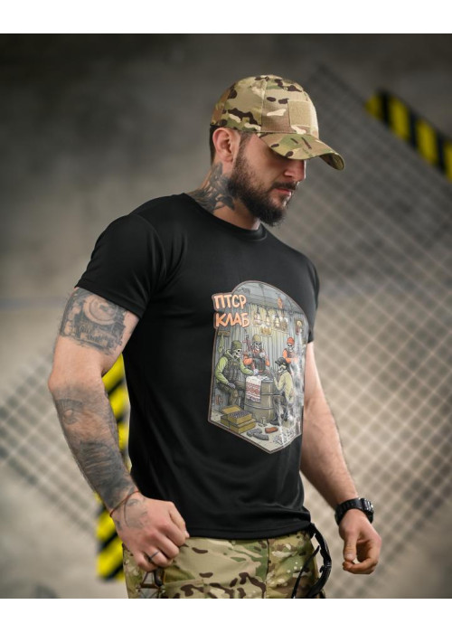 Тактична футболка BORN OF WAR ПТСР клаб black