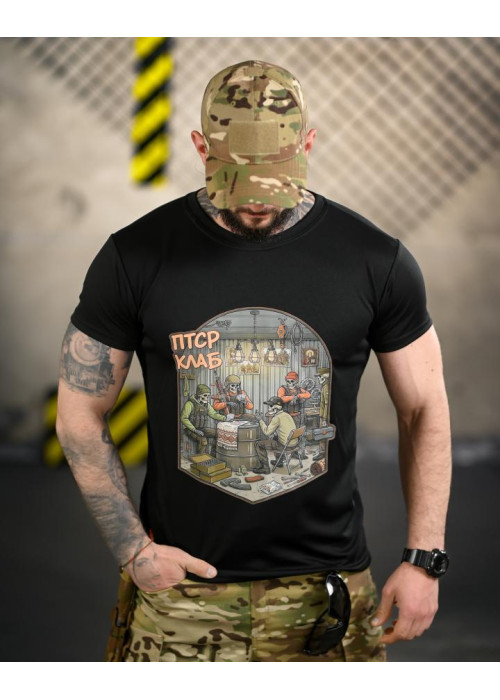 Тактична футболка BORN OF WAR ПТСР клаб black