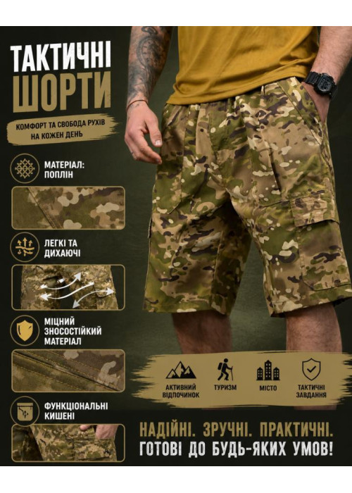 Тактичні шорти brize мультикам