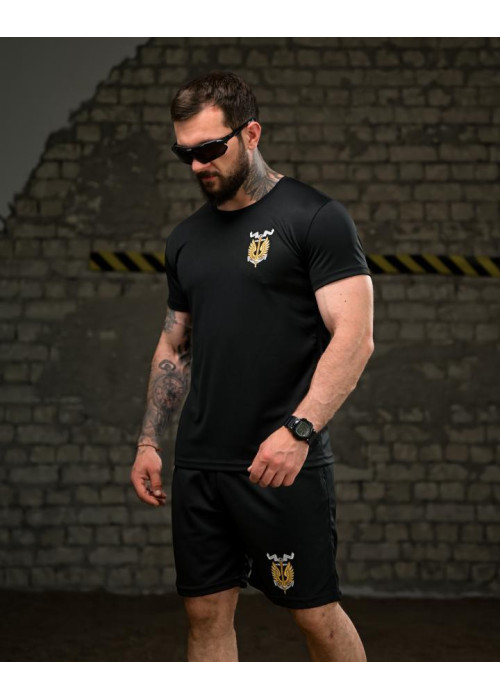 Мілітарі комплект шорти футболка SELION Вірний завжди black