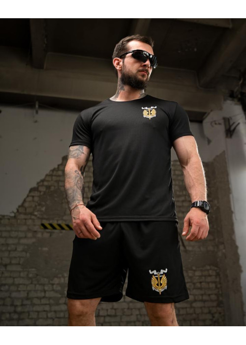 Мілітарі комплект шорти футболка SELION Вірний завжди black