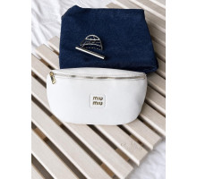 Жіноча бананка Miu miu white ВТ4675