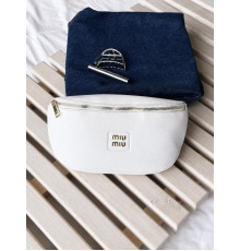 Жіноча бананка Miu miu white ВТ4675