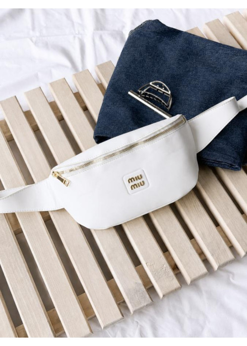 Жіноча бананка Miu miu white ВТ4675