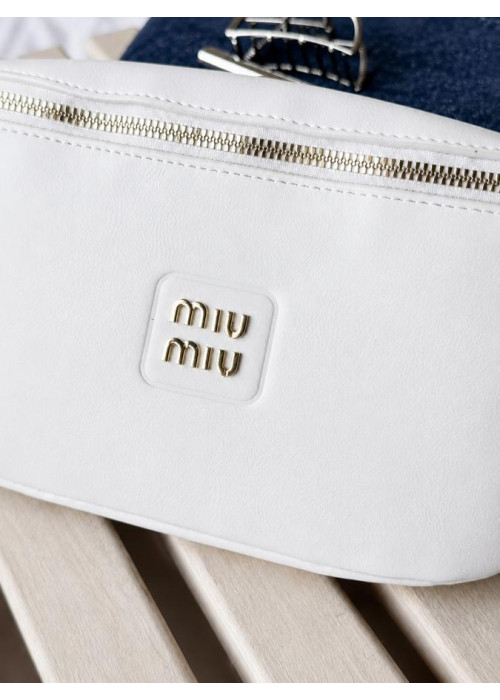 Жіноча бананка Miu miu white ВТ4675