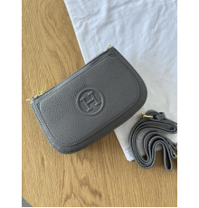 Жиноча сумка шкиряна Women's clutch H grey 