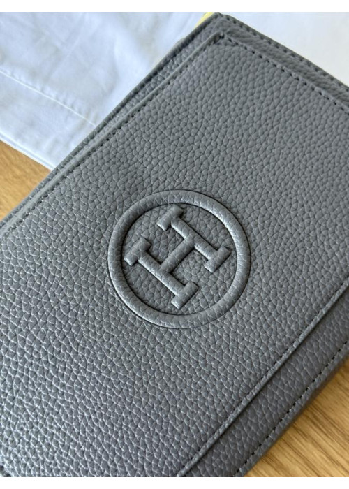 Жиноча сумка шкиряна Women's clutch H grey
