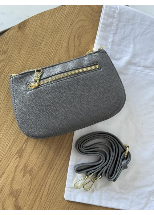 Жиноча сумка шкиряна Women's clutch H grey