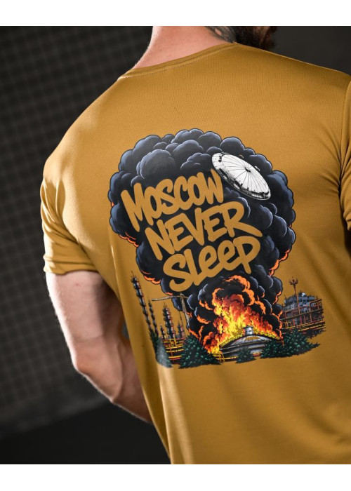 Тактична футболка SELION Never sleep coyot 