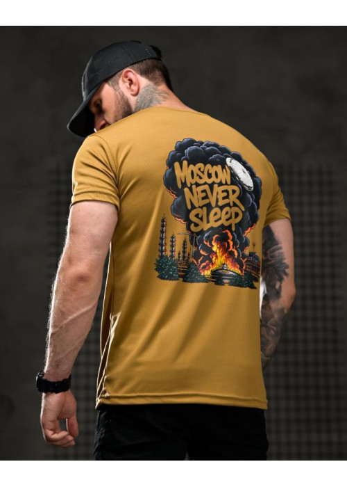 Тактична футболка SELION Never sleep coyot 