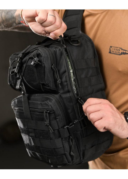 Тактична сумка нагрудна 20л Silver Knight black