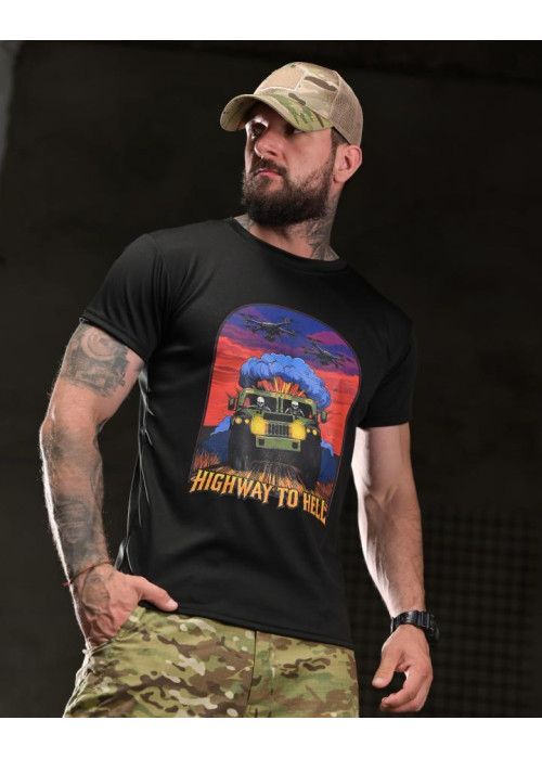 Тактична футболка BORN OF WAR highway black ВТ4749