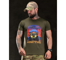 Тактична футболка BORN OF WAR highway oliva ВТ4751