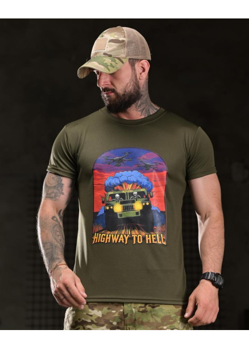Тактична футболка BORN OF WAR highway oliva
