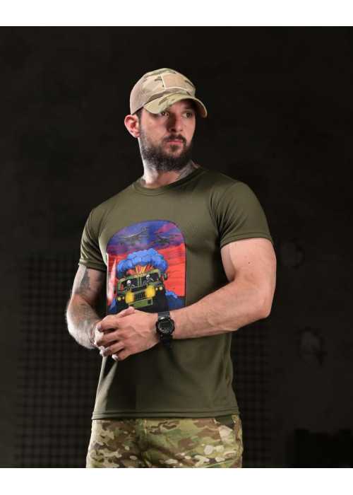 Тактична футболка BORN OF WAR highway oliva