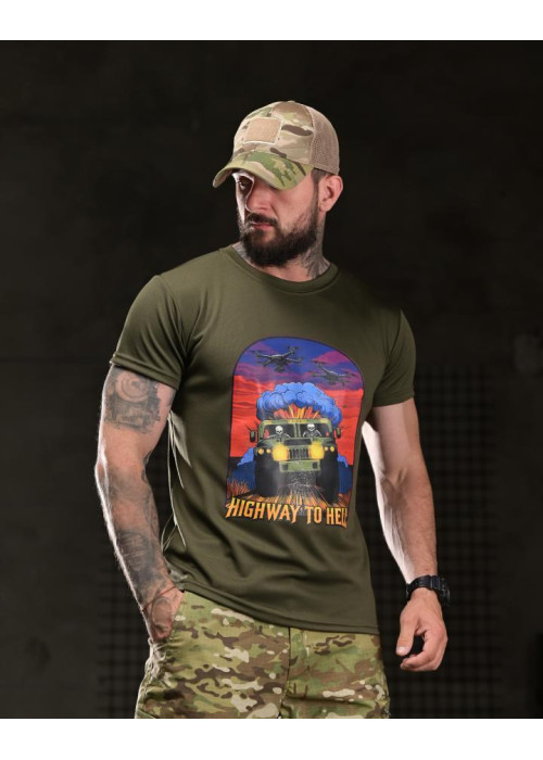 Тактична футболка BORN OF WAR highway oliva