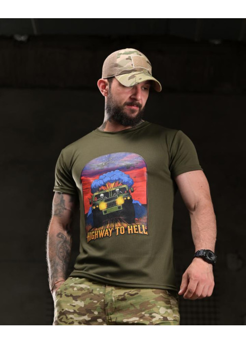 Тактична футболка BORN OF WAR highway oliva