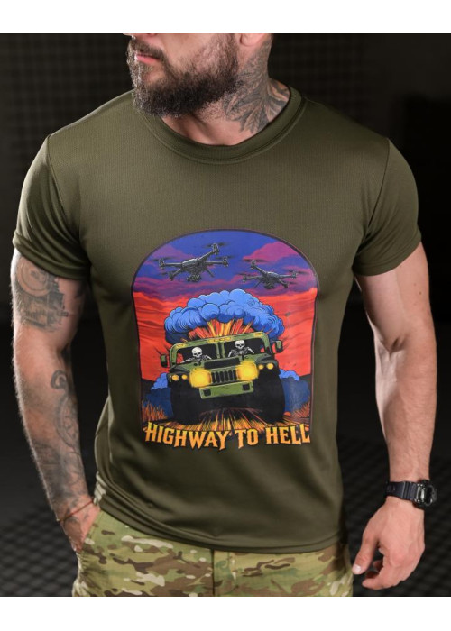 Тактична футболка BORN OF WAR highway oliva